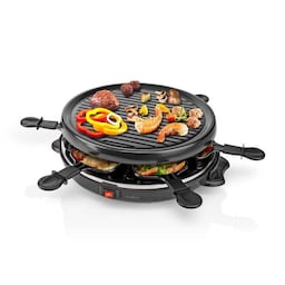 Nedis Gourmet / Raclette | Grill | 6 Personer | Spatel | Non-stick belægning | Rund