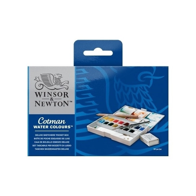 WINSOR Cotman watercolour deluxe pocketbox 19pcs