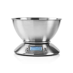 Nedis Køkkenvægt | Digital | Rustfri Stål | Timer funktion | Termometerfunktion | Aftagelig skål | Sølv