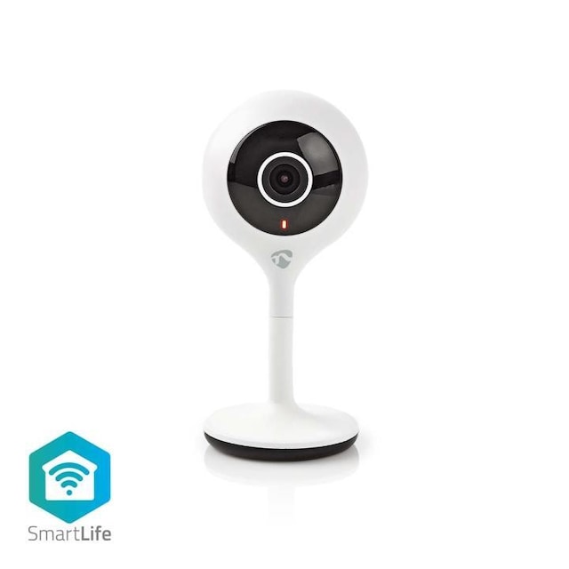 Nedis SmartLife Indendørs Kamera | Wi-Fi | Full HD 1080p | Cloud Storage (mulighed) / microSD (ikke inkluderet) | Med bevægelsessensor | Nattesyn | Hvid