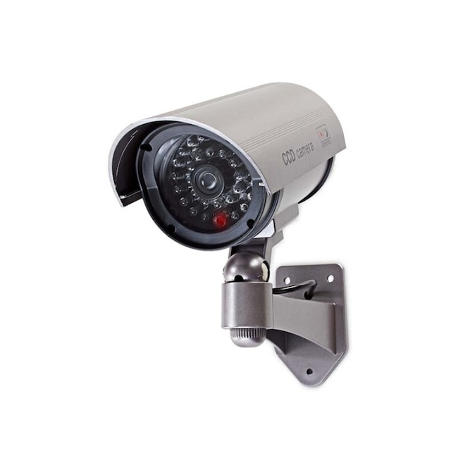 Nedis Attrap Overvågningskamera | Kugle | IP44 | Batteri | Udendørs | Inkl. vægbeslag | Grå