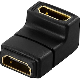 DeLOCK HDMI-adapter, 19-pin hun til hun, vinklet, guldpletteret