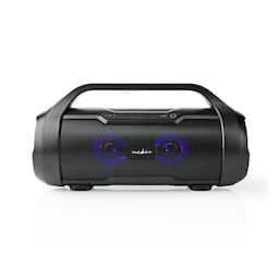 Nedis Bluetooth® Party Boombox | 6 timer | 2.0 | 120 W | Medieafspilning: AUX / Micro SD / USB | IPX5 | Kan parres | Bærehåndtag | Fest lys | Sort
