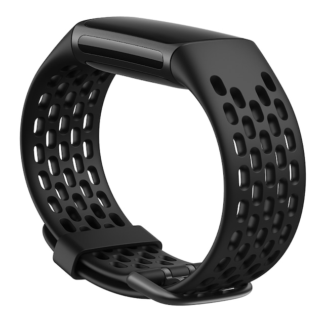 Fitbit Charge 5 armbånd sport silikone Sort