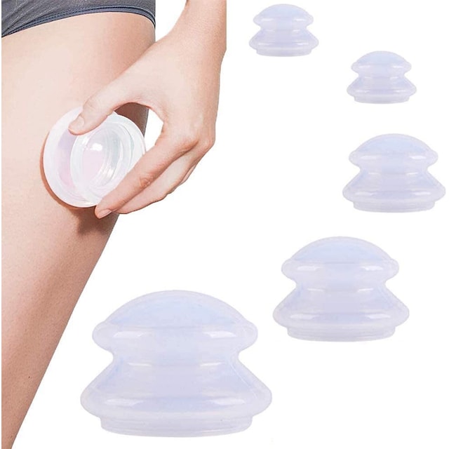 Cupping til helkropsmassage 4-pak (L-XS) Hvid