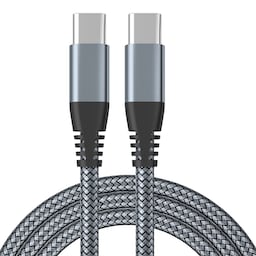 USB-C ladekabel 60 W hurtig opladning Grå 2 m