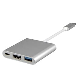 USB-C Multiport-adapter til USB, USB-C (USB PD), 4K HDMI-kompatibel