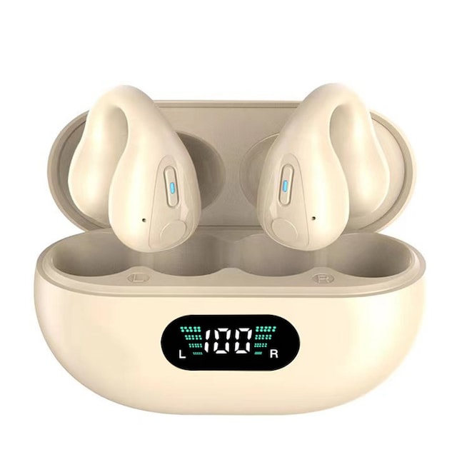 Trådløse åbne øre-hovedtelefoner Bluetooth 5.3 Beige