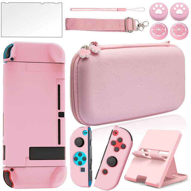 Etui og tilbehør til Nintendo Switch Pink 10 stk