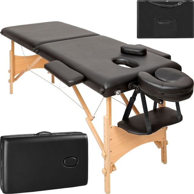 Massagebriks med 2 zoner, 5cm polstring + taske - sort