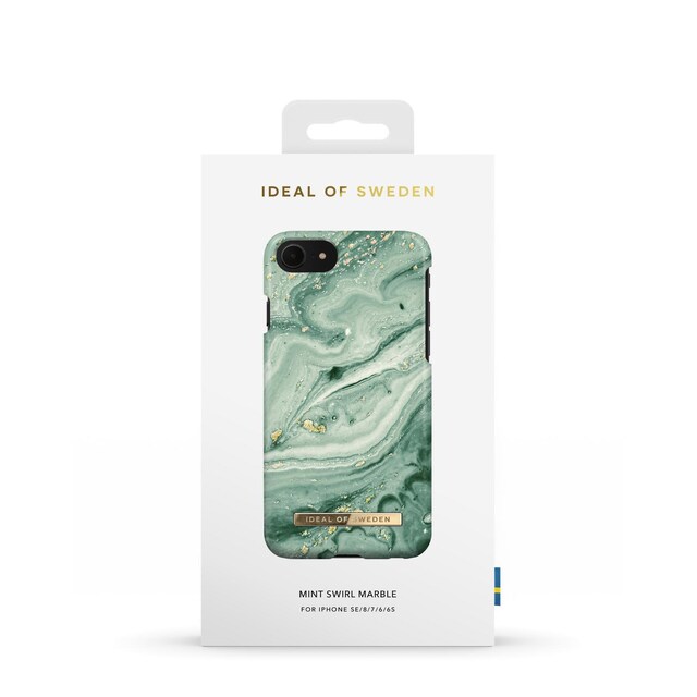 Printed Case iPhone 8/7/6/6S/SE Mint Swirl Marble