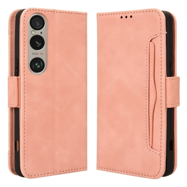 Wallet Stand Flip-telefonetui til Xperia 1 VI - Pink