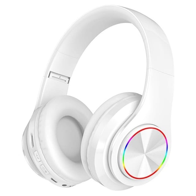 Hifi Wireless On-Ear Headset Bluetooth-hovedtelefoner - hvid