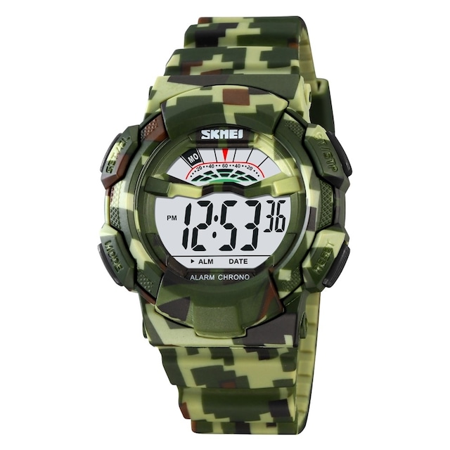 SKMEI 50m vandtæt armbåndsur - Grøn camouflage