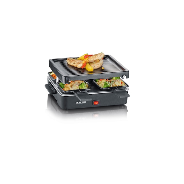 Severin Raclette 4 pers. 600 watt Sort