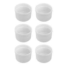 Souffléforme Bageform porcelæn 6-delt sæt (hvid)