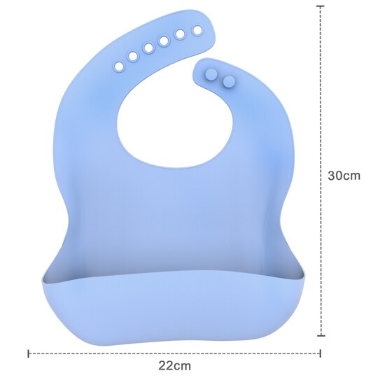 Babyhagesmæk af silikone med drypbakke (blå)