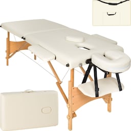 Massagebriks med 2 zoner, 5cm polstring + taske - beige
