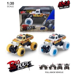 Pull-back 4x4 monstertruck i skala 1:30