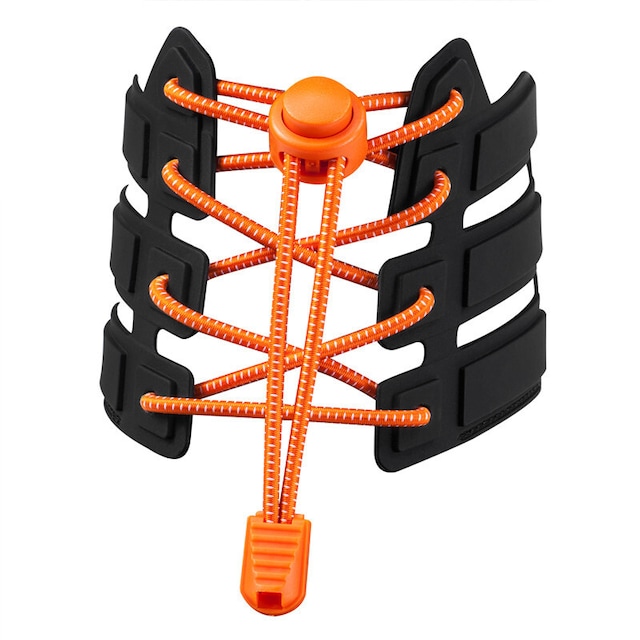 No-tie elastiske snørebånd Orange
