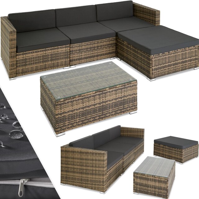 Polyrattan havesofa Firenze - natur