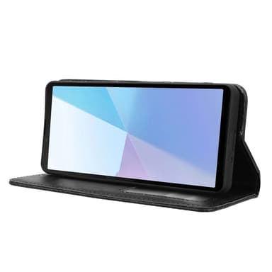 Wallet Stand Flip-telefonetui til Xperia 10 VI - Sort