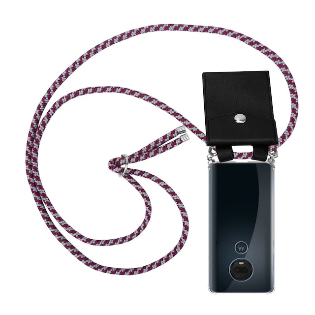 Etui Motorola MOTO G7 / G7 PLUS Cover Kæde (Rød)