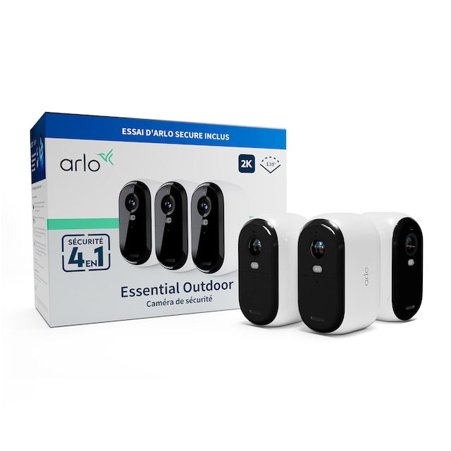 Arlo Essential 2K sikkerhedskamera (3-pakke)