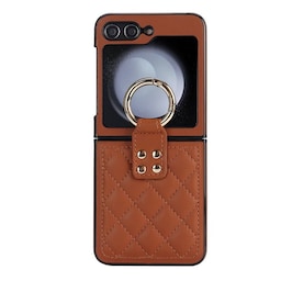 Rhombus Ring cover Samsung Galaxy Z Flip 6 - Brun