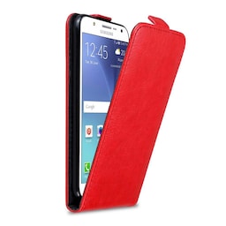Samsung Galaxy J7 2015 Pungetui Flip Cover (Rød)