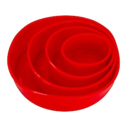 4x sæt bageforme silikone kageform (rød)