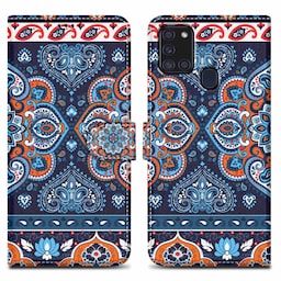 Samsung Galaxy A21s Pungetui Cover Case (Blå)