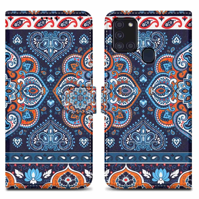 Samsung Galaxy A21s Pungetui Cover Case (Blå)