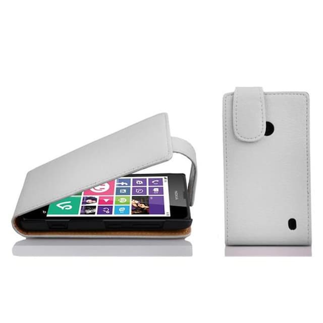 Nokia Lumia 630 / 635 Pungetui Flip Cover (Hvid)