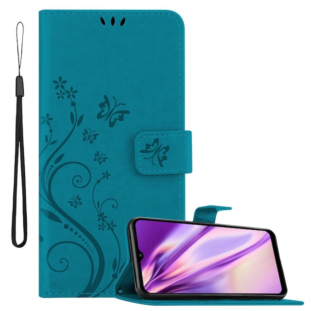 Samsung Galaxy A12 / M12 Pungetui Cover Case (Blå)