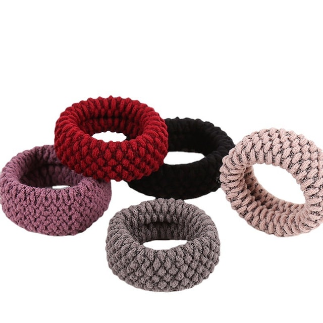 Elastiske hårbånd Scrunchy Hair Bindes Reb 10-Styk MultiColor