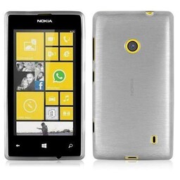 Nokia Lumia 525 Cover Etui Case (Sølv)