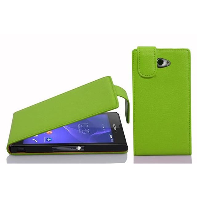 Sony Xperia M2 / M2 AQUA Pungetui Flip Cover (Grøn)