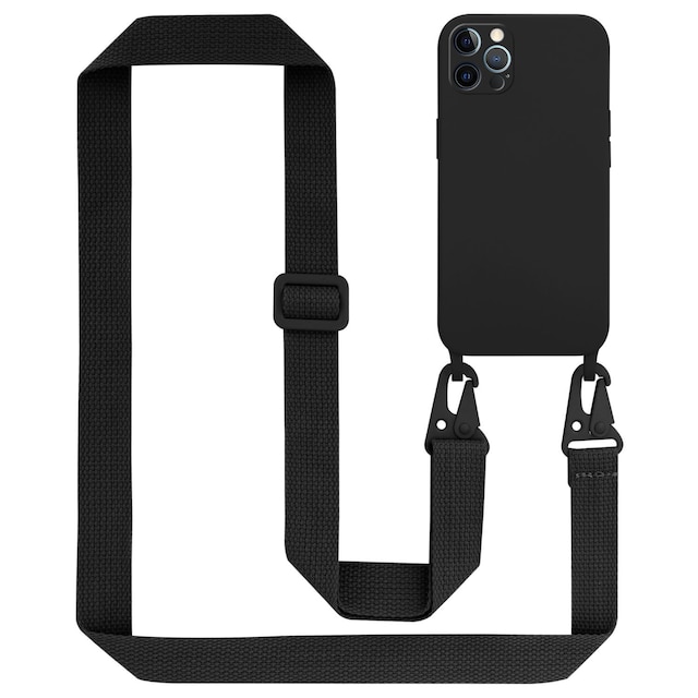 iPhone 12 / 12 PRO Etui Cover Kæde (Sort)