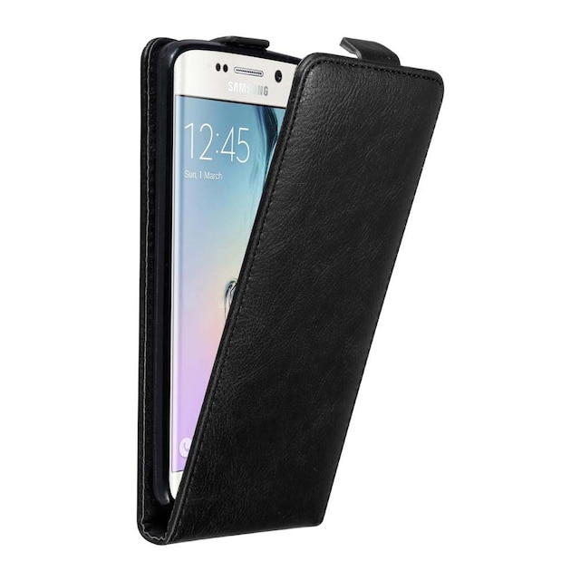 Samsung Galaxy S6 EDGE Pungetui Flip Cover (Sort)