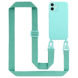 iPhone 12 MINI Etui Cover Kæde (Turkis)
