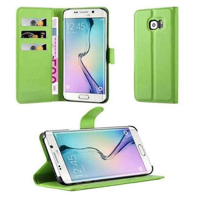 Samsung Galaxy S6 EDGE Pungetui Cover Case (Grøn)