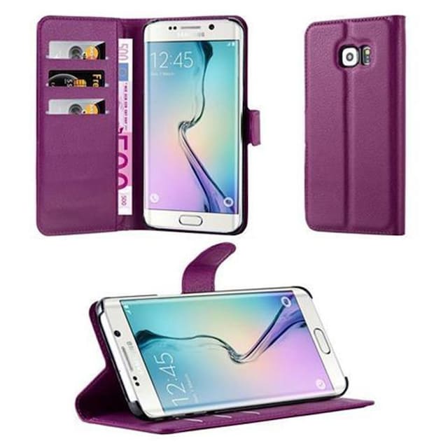 Samsung Galaxy S6 EDGE Pungetui Cover Case (Lilla)