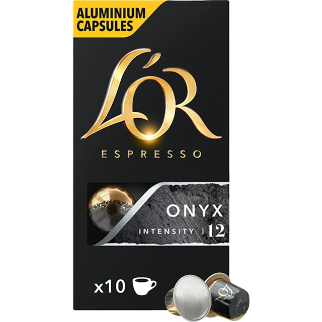 L"OR Espresso 12 Onyx kaffekapsler (10-stk)