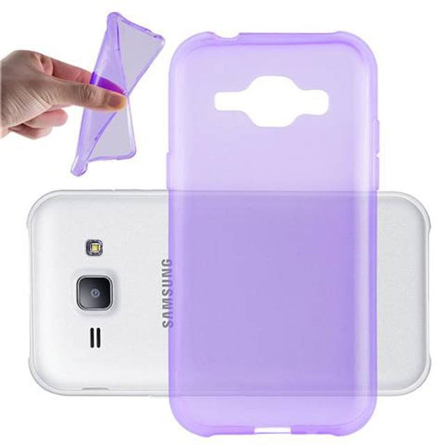 Samsung Galaxy J1 2015 Cover TPU Etui (Lilla)