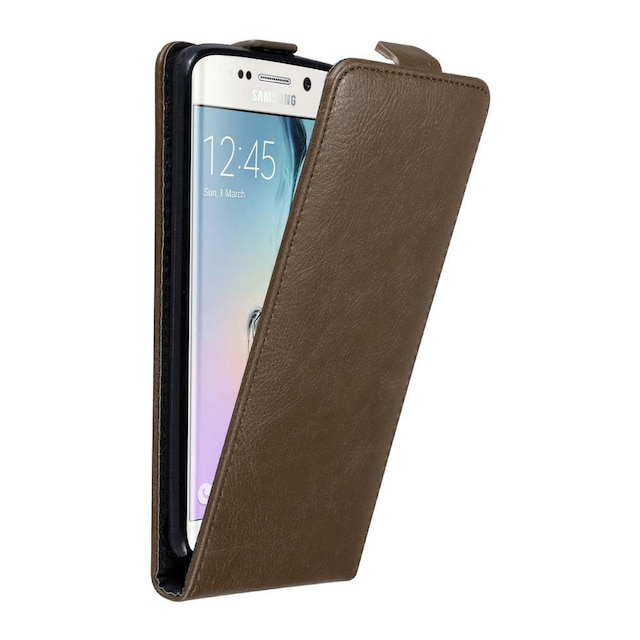 Samsung Galaxy S6 EDGE Pungetui Flip Cover (Brun)