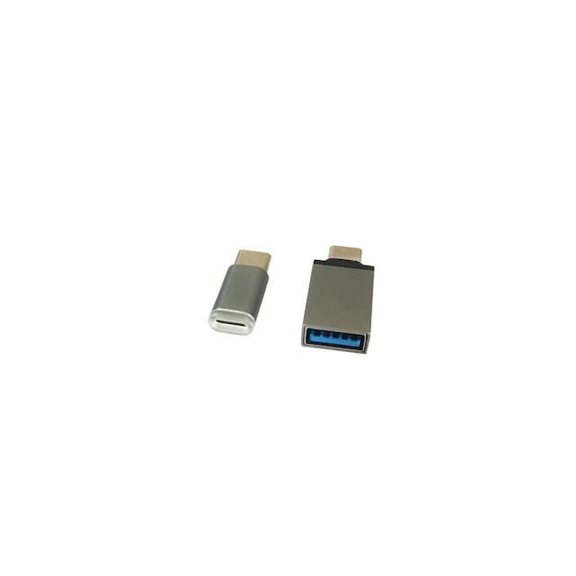 NÖRDIC 2 i 1 kit USB adapter C til A USB 3.1 og USB C til Micro USB