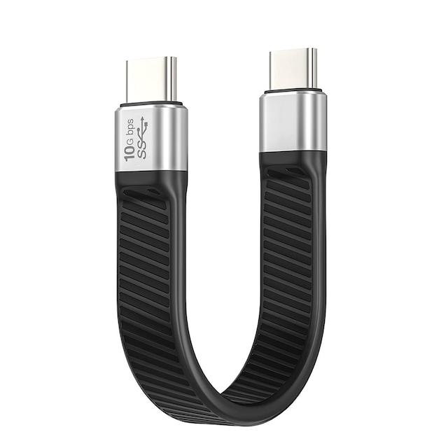 NÖRDIC flad adapter USB3.2 Gen2 USB-C til C 10Gbps 5A 100W