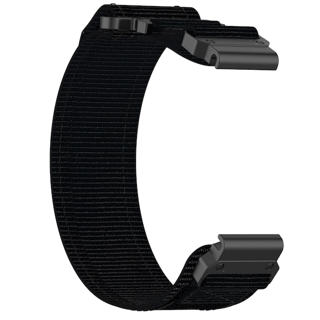 20 mm urrem til Garmin Fenix 7S/instinct 2S/6S/5S/Descent MK3 Størrelse S Nylon Sort