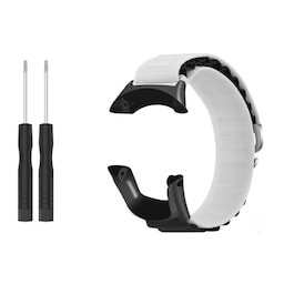 Nylon urrem udskiftning til Suunto Ambit 3/2/1/3 Sport/3 Run Sort + Hvid